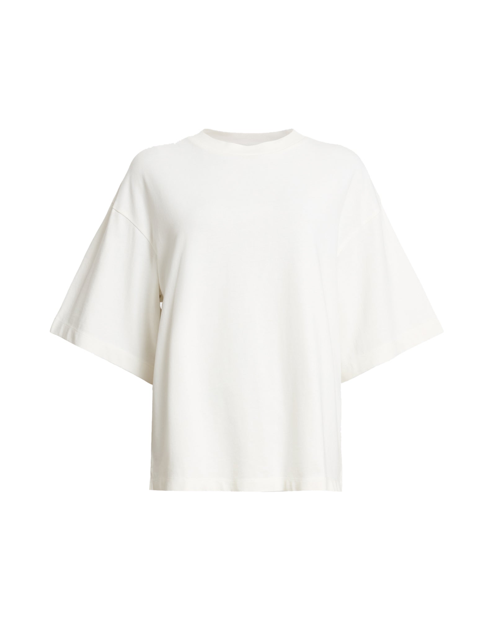 White Smoke טי שירט אוברסייז קצרה לנשים Amelie Crochet ALLSAINTS