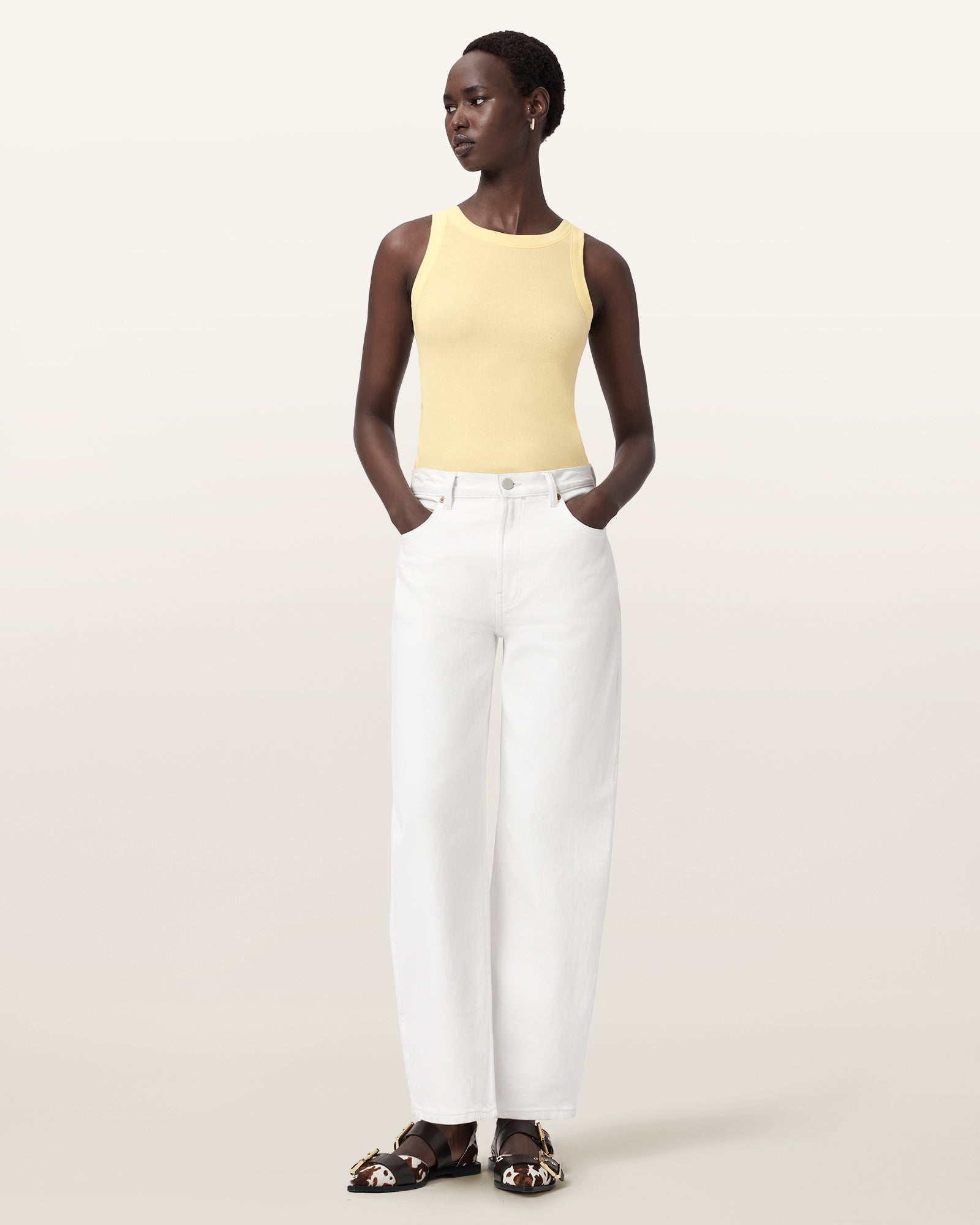 Antique White גופיית ריב לנשים Rina ALLSAINTS