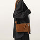 Black תיק צד לנשים Alba Suede Zip Xbody ALLSAINTS