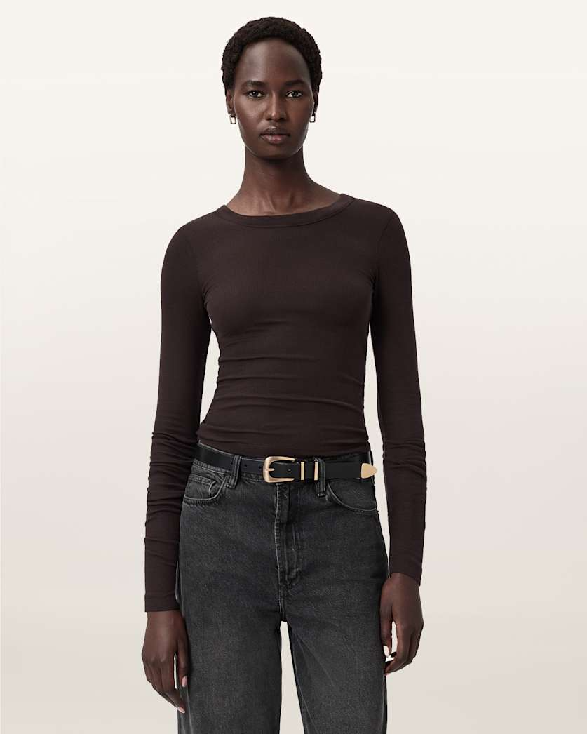 Beige חולצה ארוכה לנשים Rina ALLSAINTS