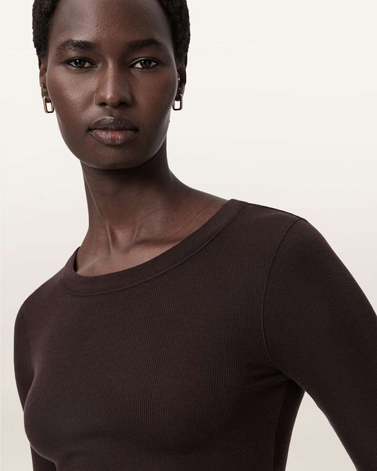 Dark Slate Gray חולצה ארוכה לנשים Rina ALLSAINTS