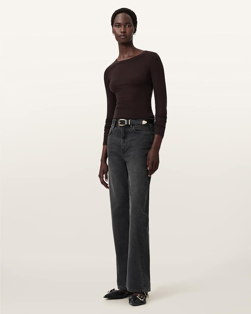 Beige חולצה ארוכה לנשים Rina ALLSAINTS