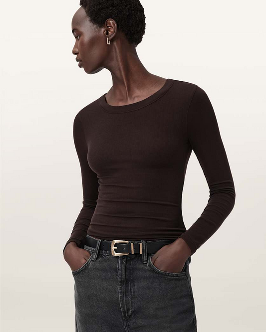 Beige חולצה ארוכה לנשים Rina ALLSAINTS