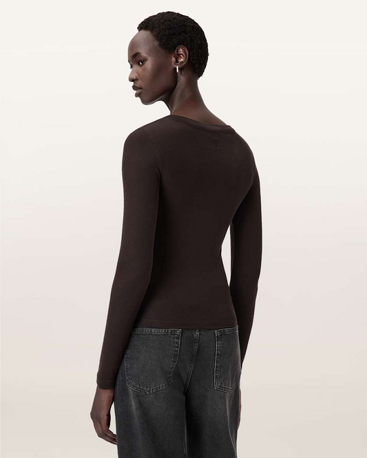 Beige חולצה ארוכה לנשים Rina ALLSAINTS