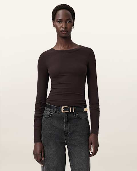 Beige חולצה ארוכה לנשים Rina ALLSAINTS