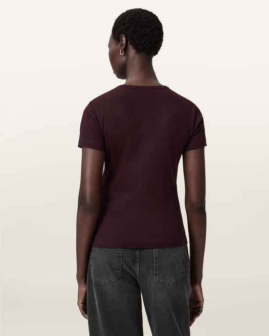 Beige טי שירט קצרה לנשים Stevie Ramskull ALLSAINTS