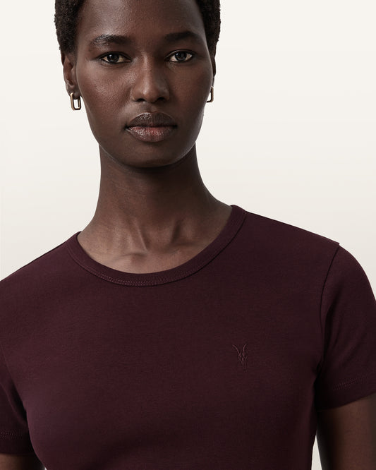 Beige טי שירט קצרה לנשים Stevie Ramskull ALLSAINTS