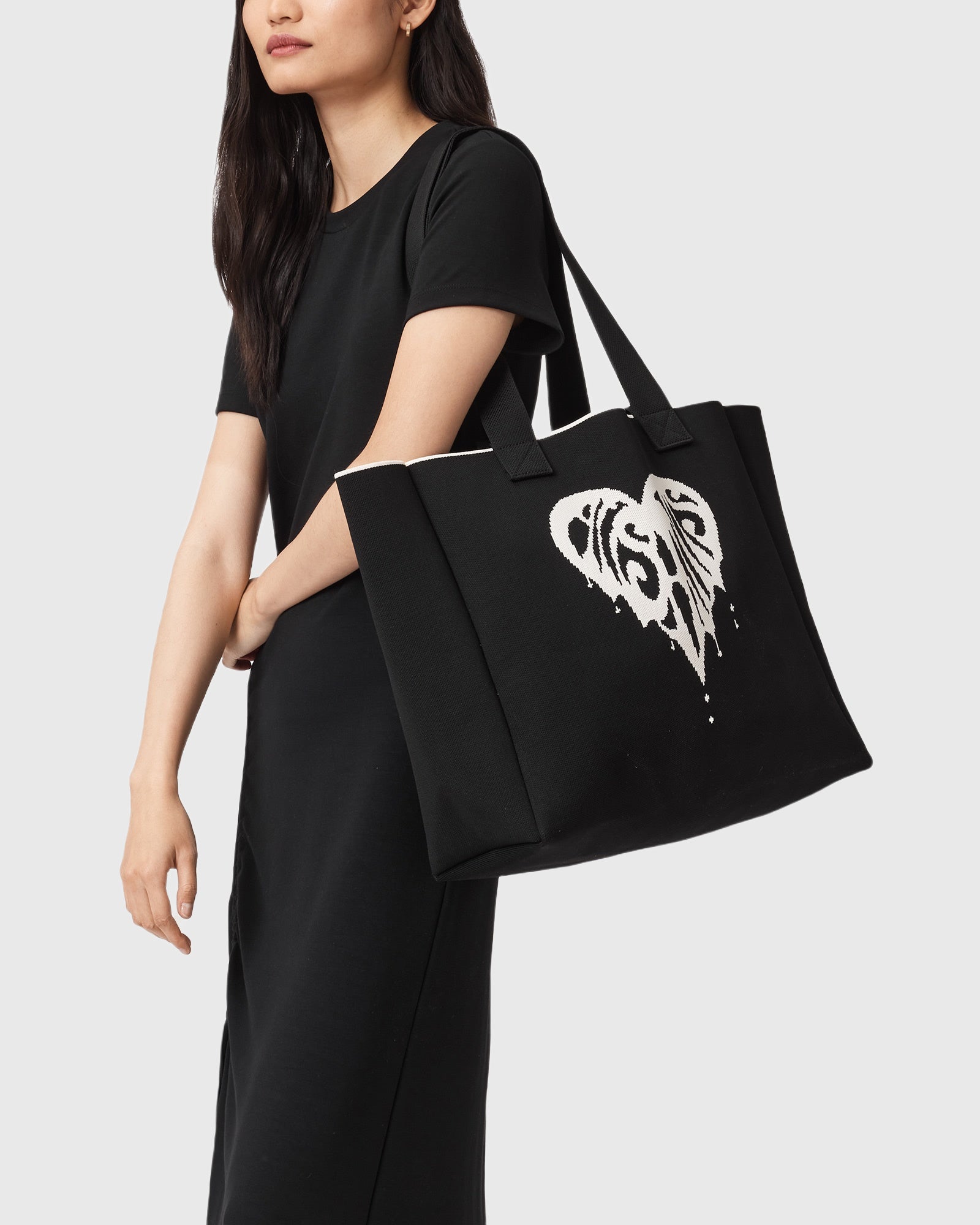 Beige תיק צד לנשים Izzy Heart ALLSAINTS