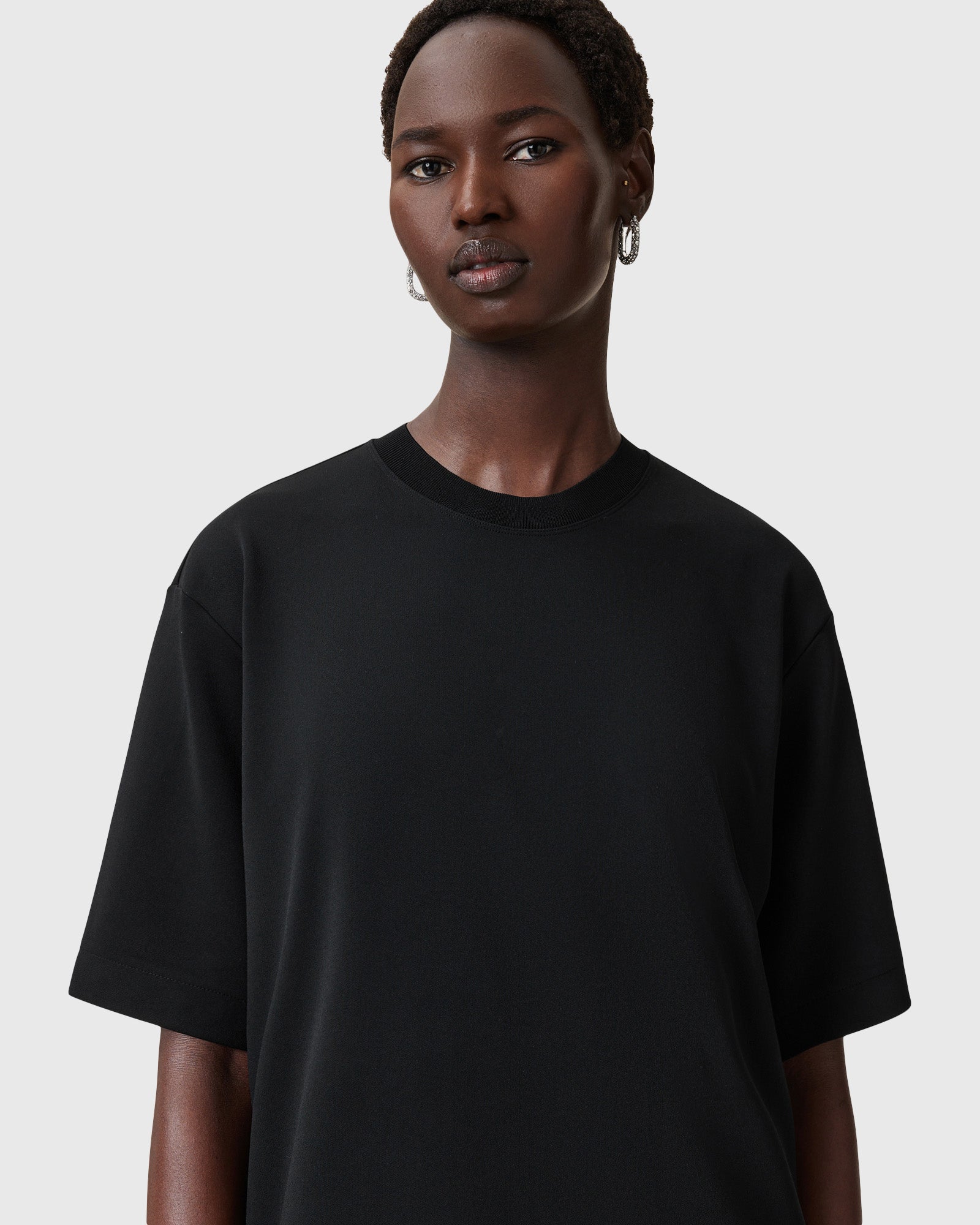 Black שמלת מידי לנשים 2 ב-1 Jax ALLSAINTS