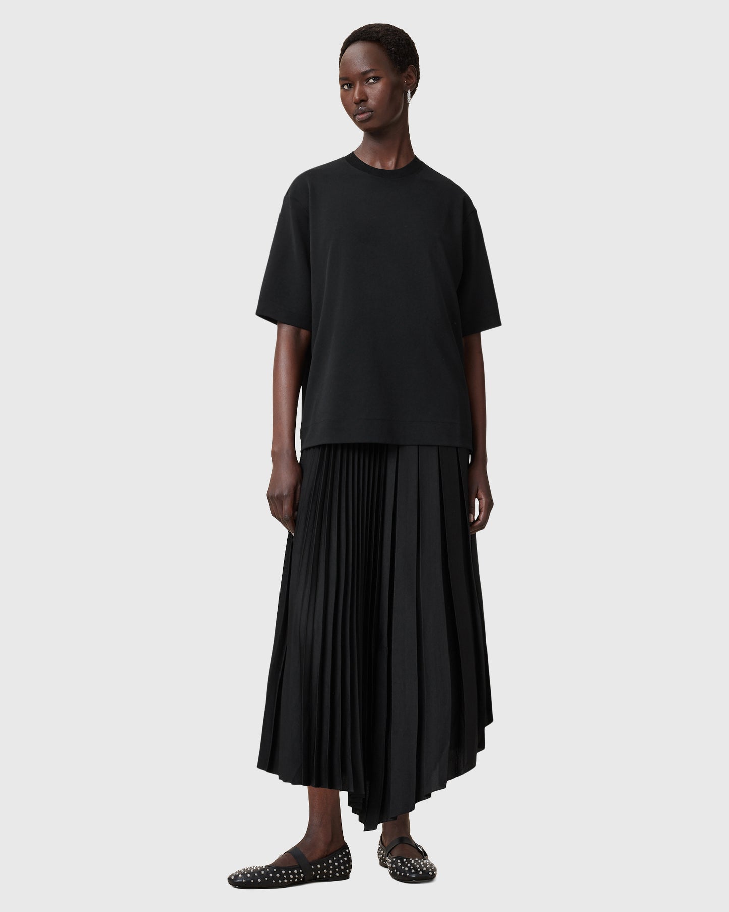 Black שמלת מידי לנשים 2 ב-1 Jax ALLSAINTS