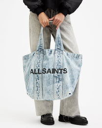 White Smoke תיק טוט ג׳ינס לנשים Izzy Bleached ALLSAINTS