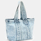 Lavender תיק טוט ג׳ינס לנשים Izzy Bleached ALLSAINTS