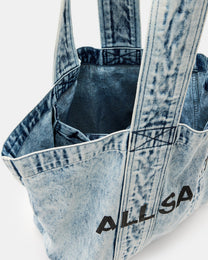 Dark Gray תיק טוט ג׳ינס לנשים Izzy Bleached ALLSAINTS