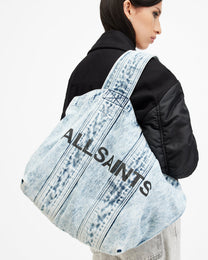 White Smoke תיק טוט ג׳ינס לנשים Izzy Bleached ALLSAINTS