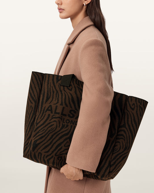 Black תיק צד לנשים Izzy Zebra ALLSAINTS