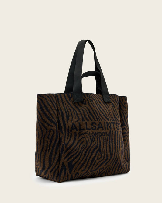 Beige תיק צד לנשים Izzy Zebra ALLSAINTS