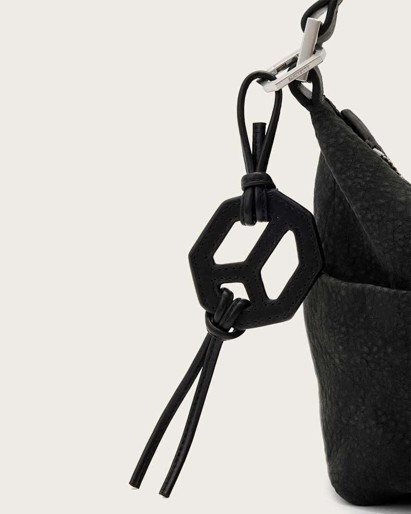 Black מחזיק מפתחות Lthr G ALLSAINTS