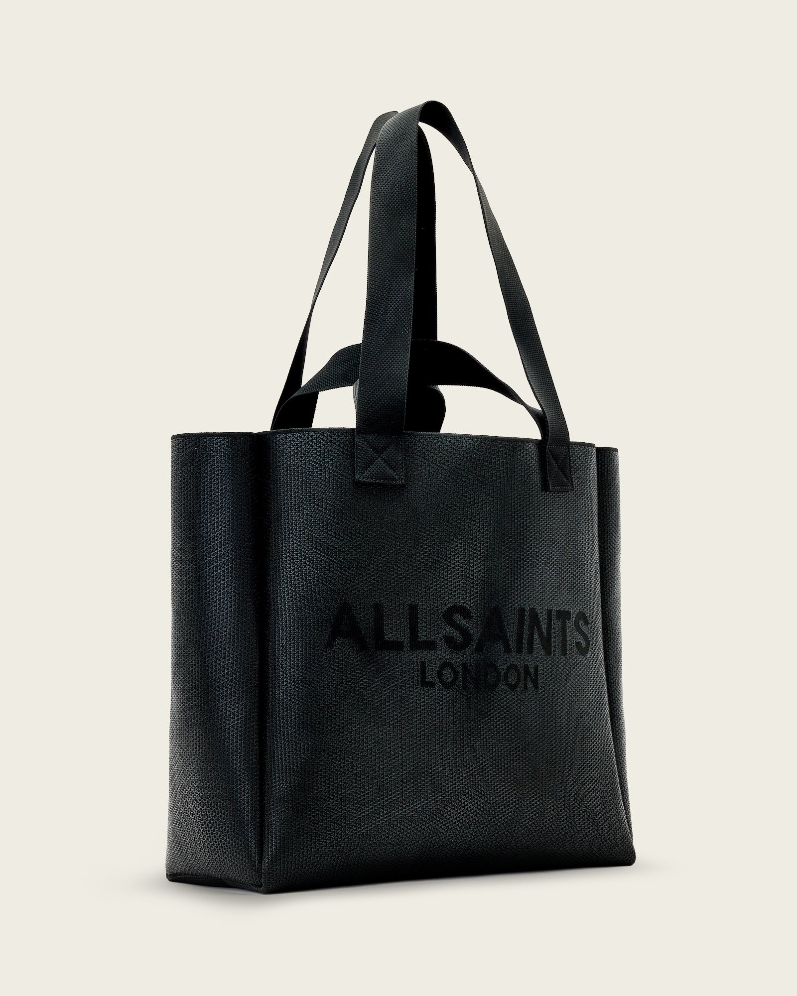 Black IZZY SHEEN E/W TOTE תיק צד ALLSAINTS