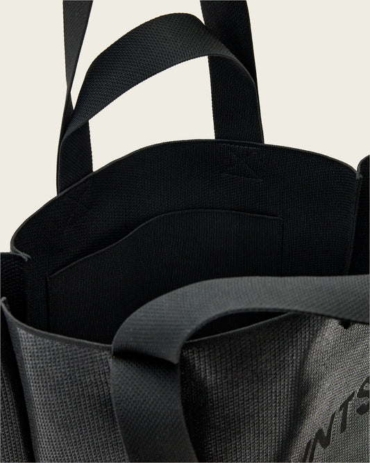 Black IZZY SHEEN E/W TOTE תיק צד ALLSAINTS