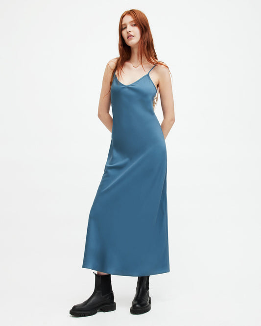 Dark Slate Blue שמלת מקסי לנשים Bryony ALLSAINTS