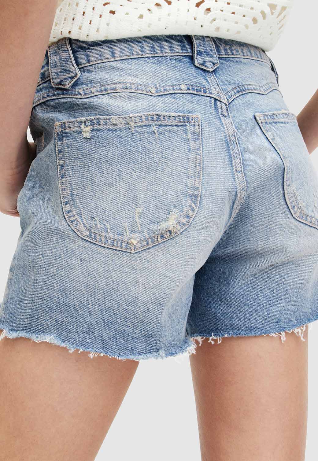 Gray מכנסי ג'ינס קצרים לנשים Idaho ALLSAINTS