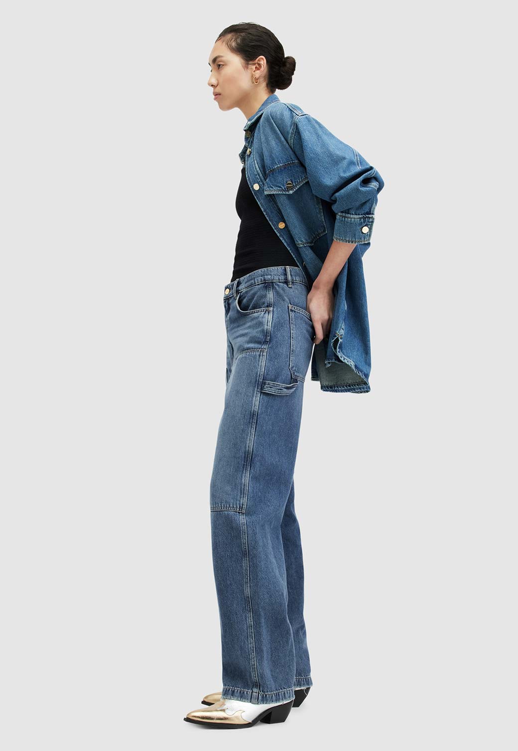 Lavender ג'ינס ארוך לנשים Mia Carpenter ALLSAINTS
