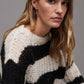 Slate Gray סוודר פסים לנשים Britt ALLSAINTS