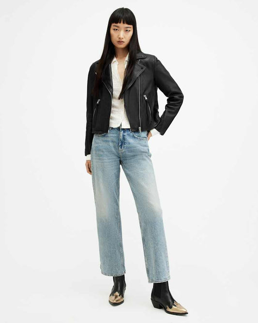 White Smoke ג'קט עור לנשים Biker Jacket ALLSAINTS