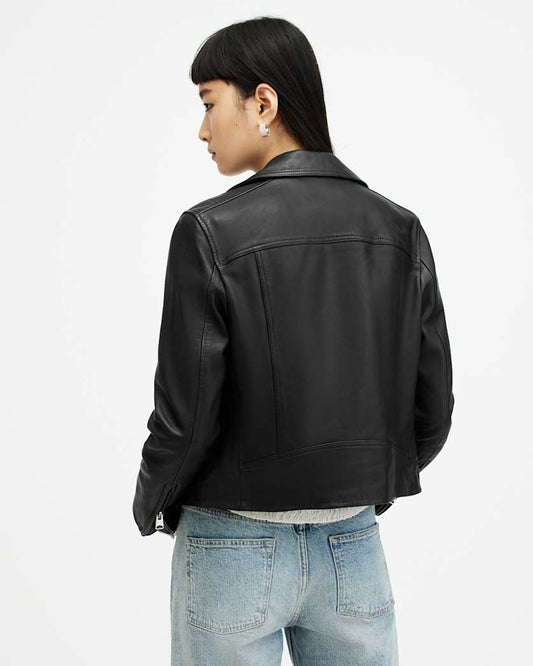White Smoke ג'קט עור לנשים Biker Jacket ALLSAINTS