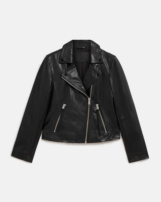 White Smoke ג'קט עור לנשים Biker Jacket ALLSAINTS