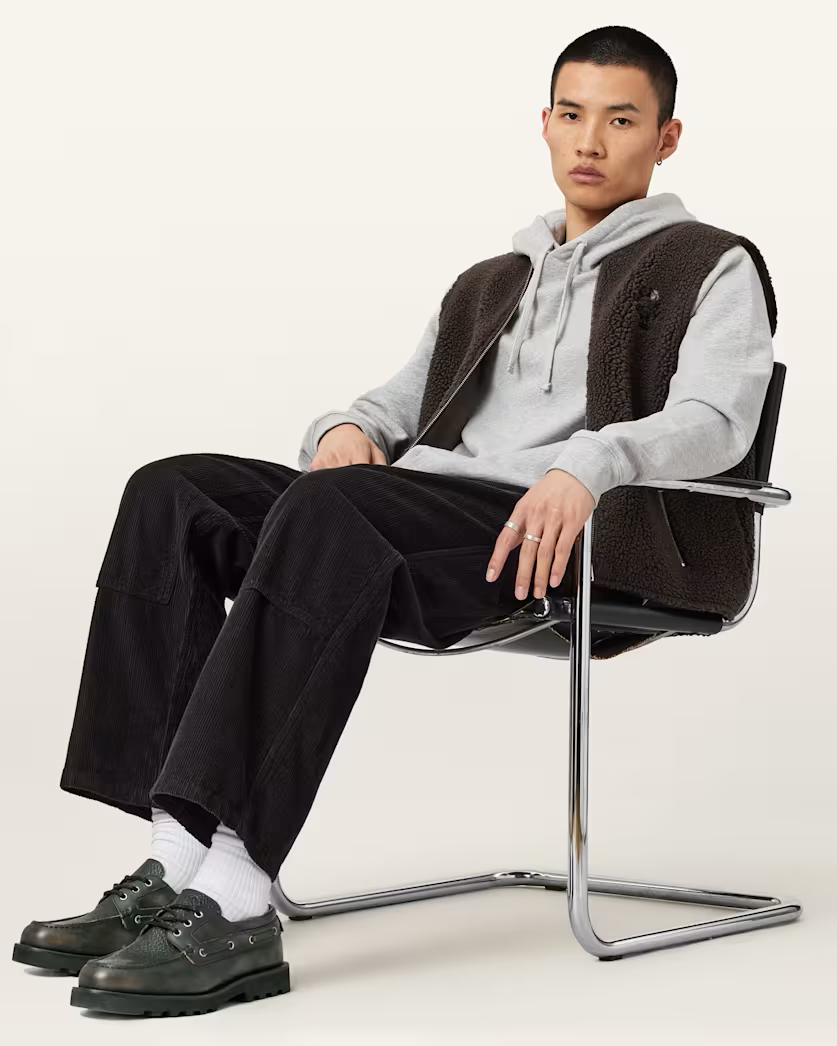 Black מוקסינים לגברים Skiff ALLSAINTS