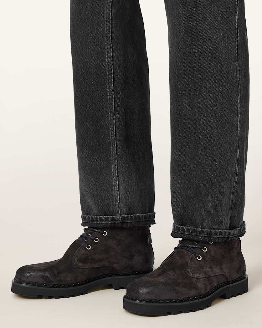 Dark Slate Gray מגפי עור לגברים Skiff ALLSAINTS