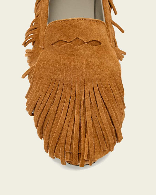 Sienna נעלי לואפר זמש לנשים Sandy Fringe ALLSAINTS