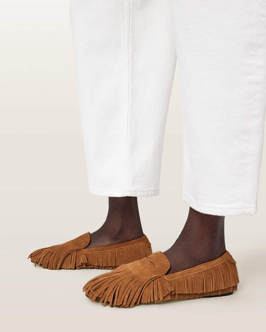 Lavender נעלי לואפר זמש לנשים Sandy Fringe ALLSAINTS
