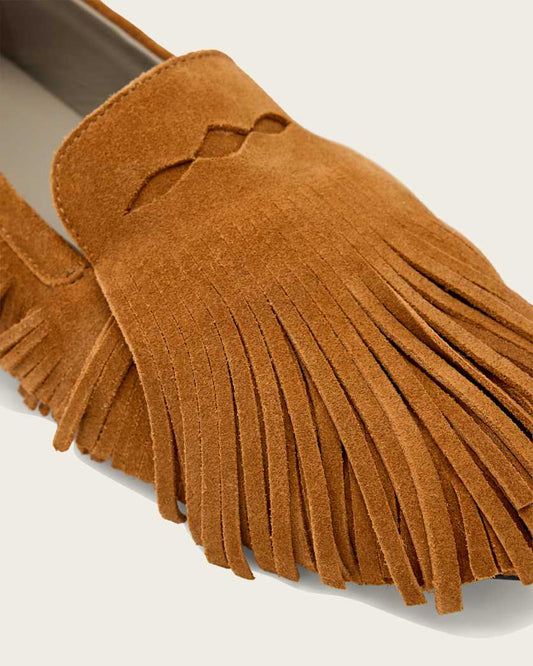 Lavender נעלי לואפר זמש לנשים Sandy Fringe ALLSAINTS