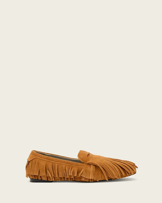 Sienna נעלי לואפר זמש לנשים Sandy Fringe ALLSAINTS