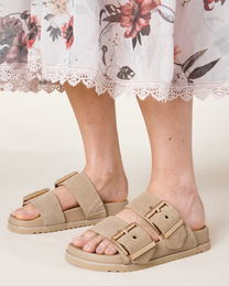 Light Gray כפכפי עור לנשים Sian ALLSAINTS