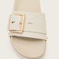 Light Gray כפכפי סליידר עור לנשים Ellie Stud ALLSAINTS