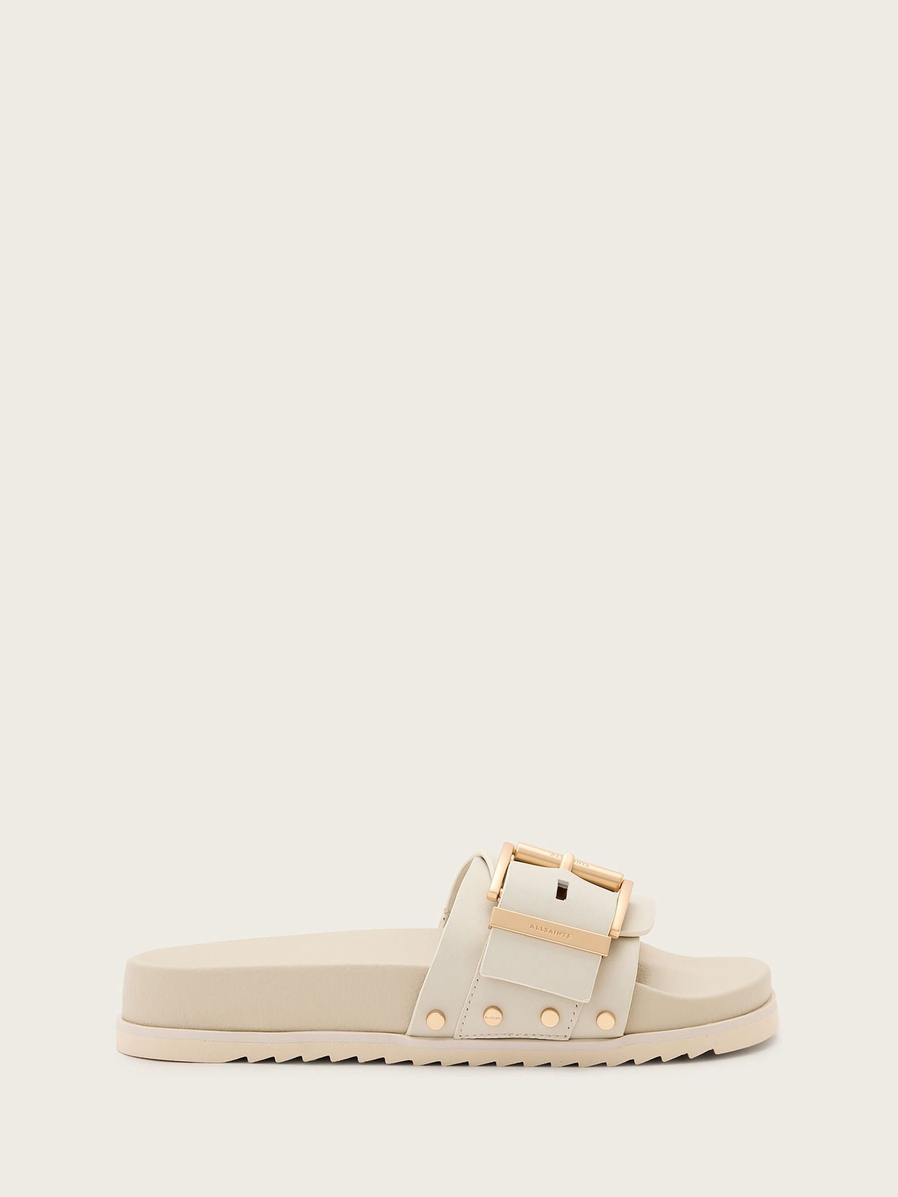 Lavender כפכפי סליידר עור לנשים Ellie Stud ALLSAINTS