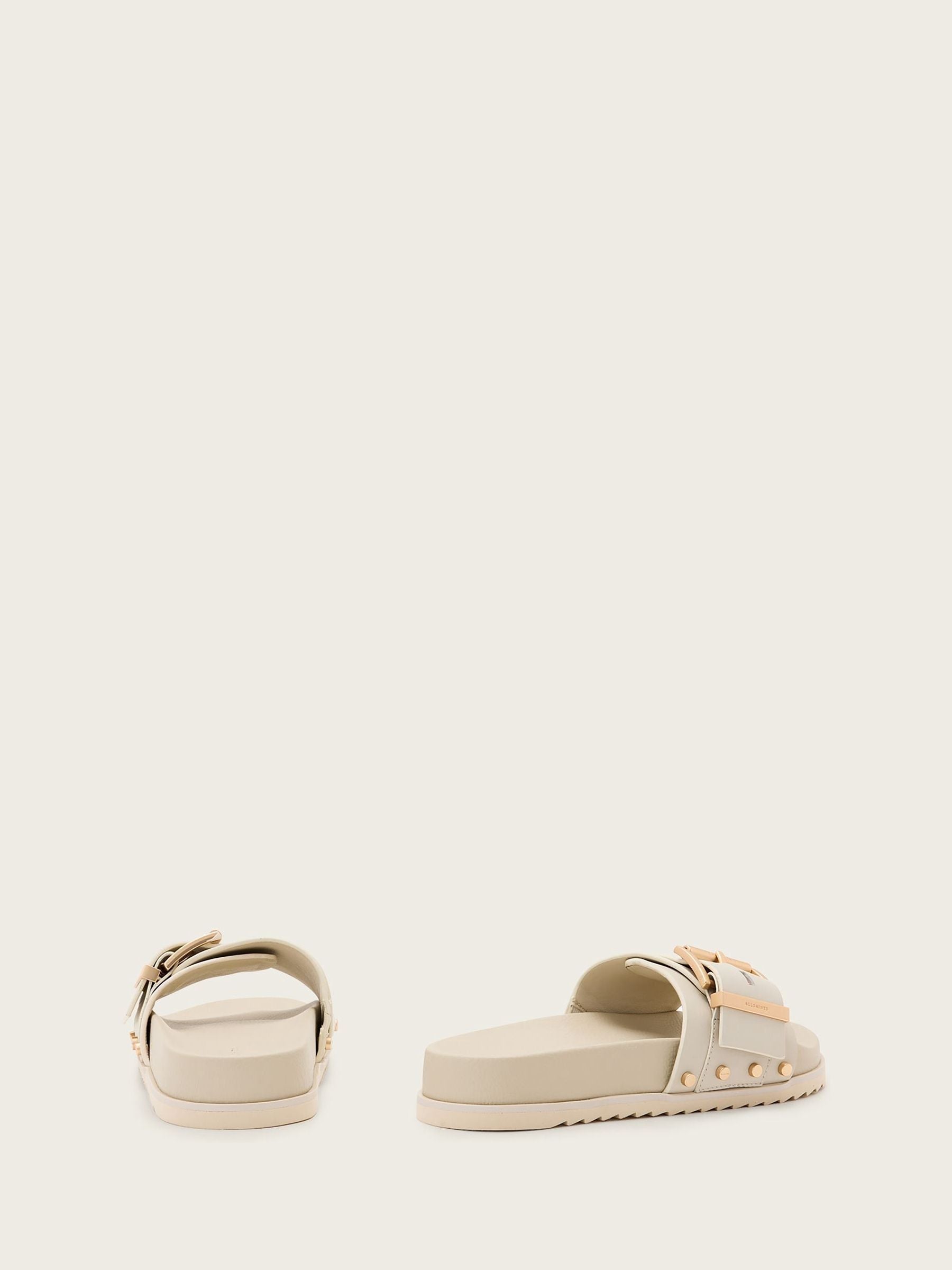 Lavender כפכפי סליידר עור לנשים Ellie Stud ALLSAINTS