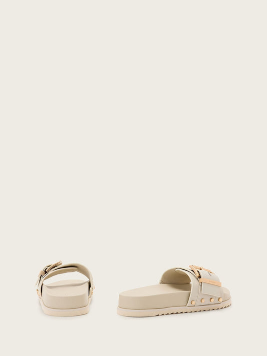 Lavender כפכפי סליידר עור לנשים Ellie Stud ALLSAINTS