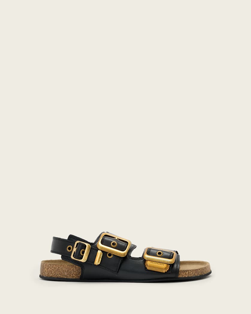 Lavender סנדלי עור לנשים Staffa Buckle ALLSAINTS
