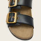 Dark Slate Gray סנדלי עור לנשים Staffa Buckle ALLSAINTS