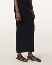 Black סנדלי עור לנשים Staffa Buckle ALLSAINTS