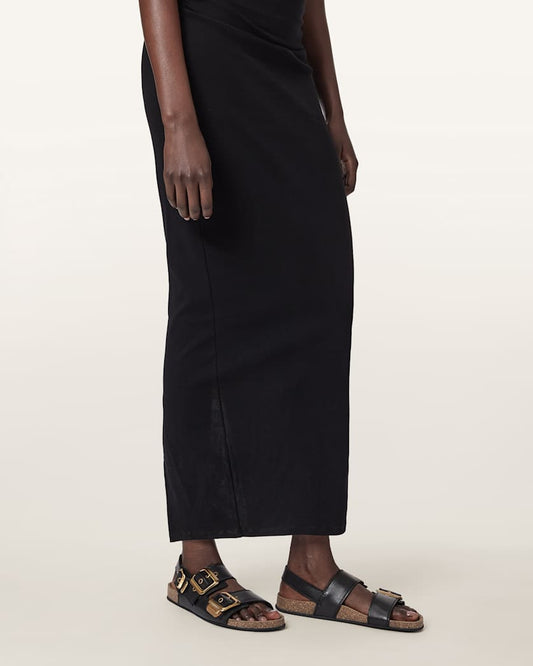Black סנדלי עור לנשים Staffa Buckle ALLSAINTS