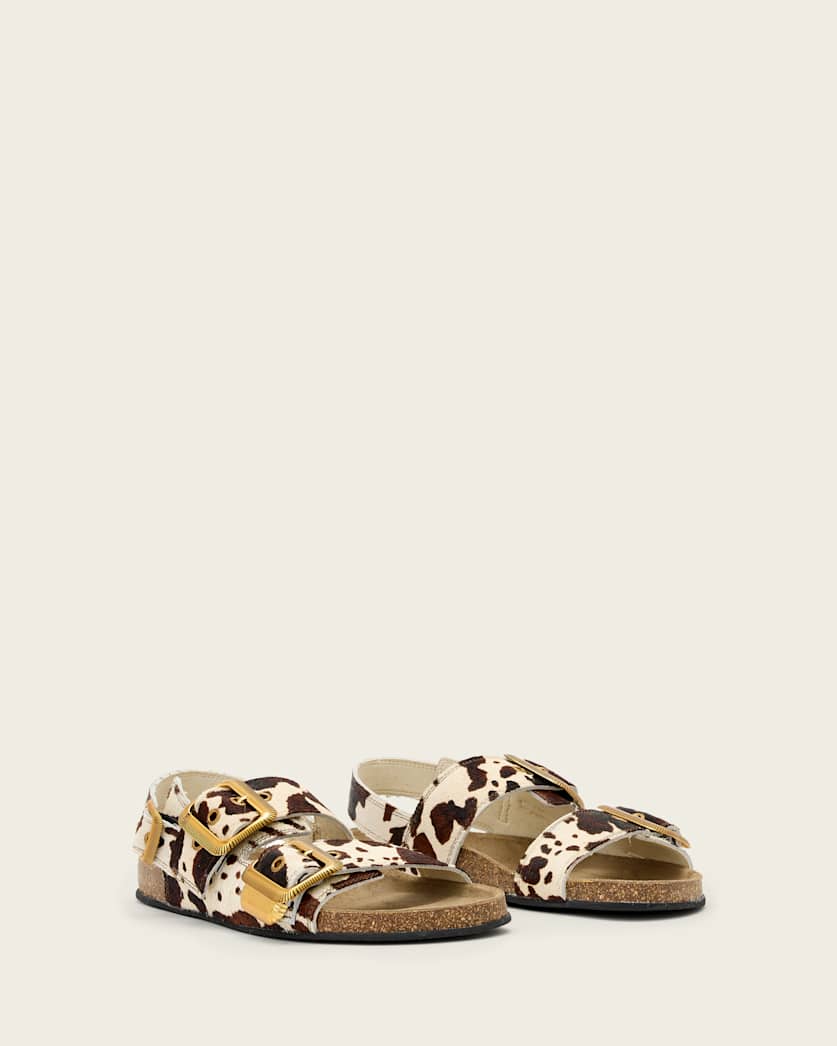 Antique White סנדלי עור לנשים Staffa Buckle ALLSAINTS