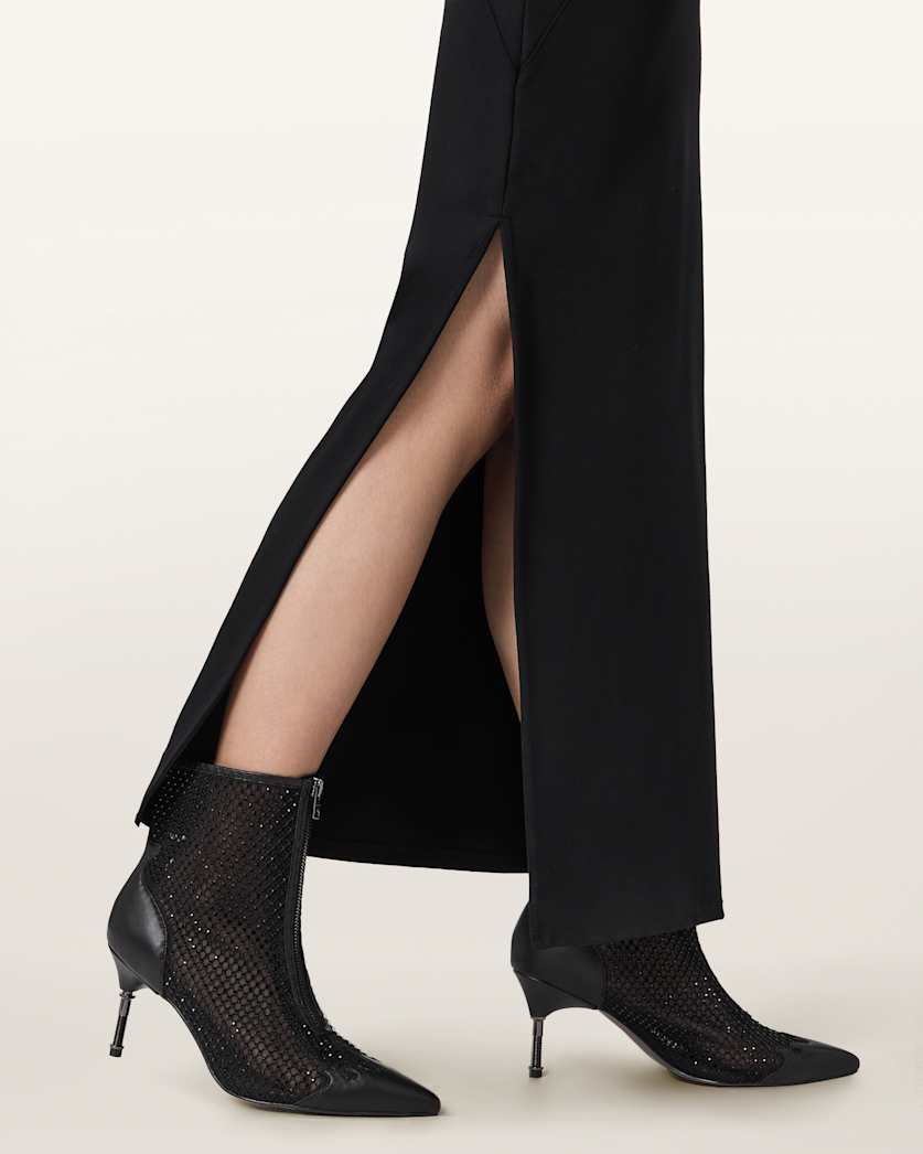 Antique White מגפיים לנשים Natasha Mesh ALLSAINTS