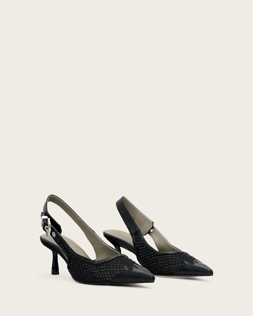 Beige נעלי עקב לנשים Idiya Mesh ALLSAINTS