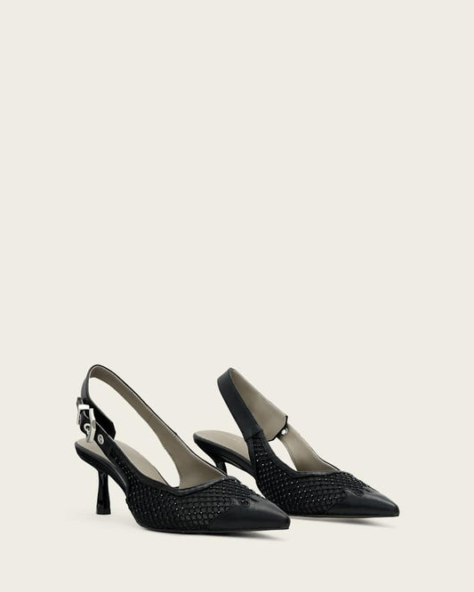 Beige נעלי עקב לנשים Idiya Mesh ALLSAINTS