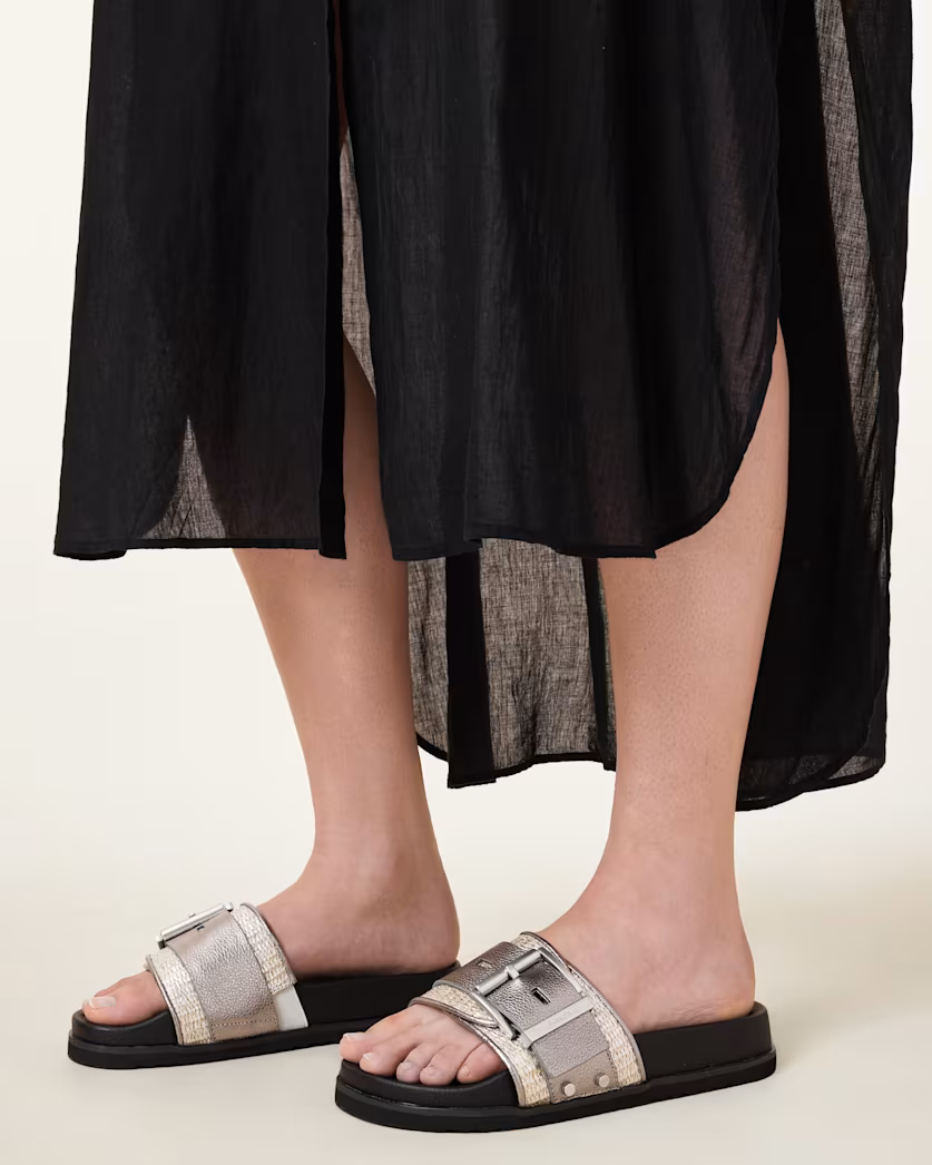 Light Gray כפכפים לנשים Ellie Raffia ALLSAINTS